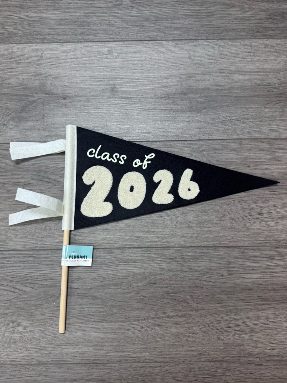 New! Class of 2026 Black & Cream Graduation Felt Flag / Pennant Target Spring